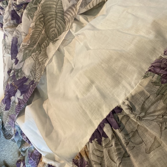 Vintage 1990s Beautiful Flirty & Airy Lavender and White Midi Fancy Dress - Picture 7 of 7